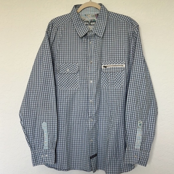 Lions Crest by English Laundry Blue Button Down Shirt Size 2XL - Picture 1 of 16